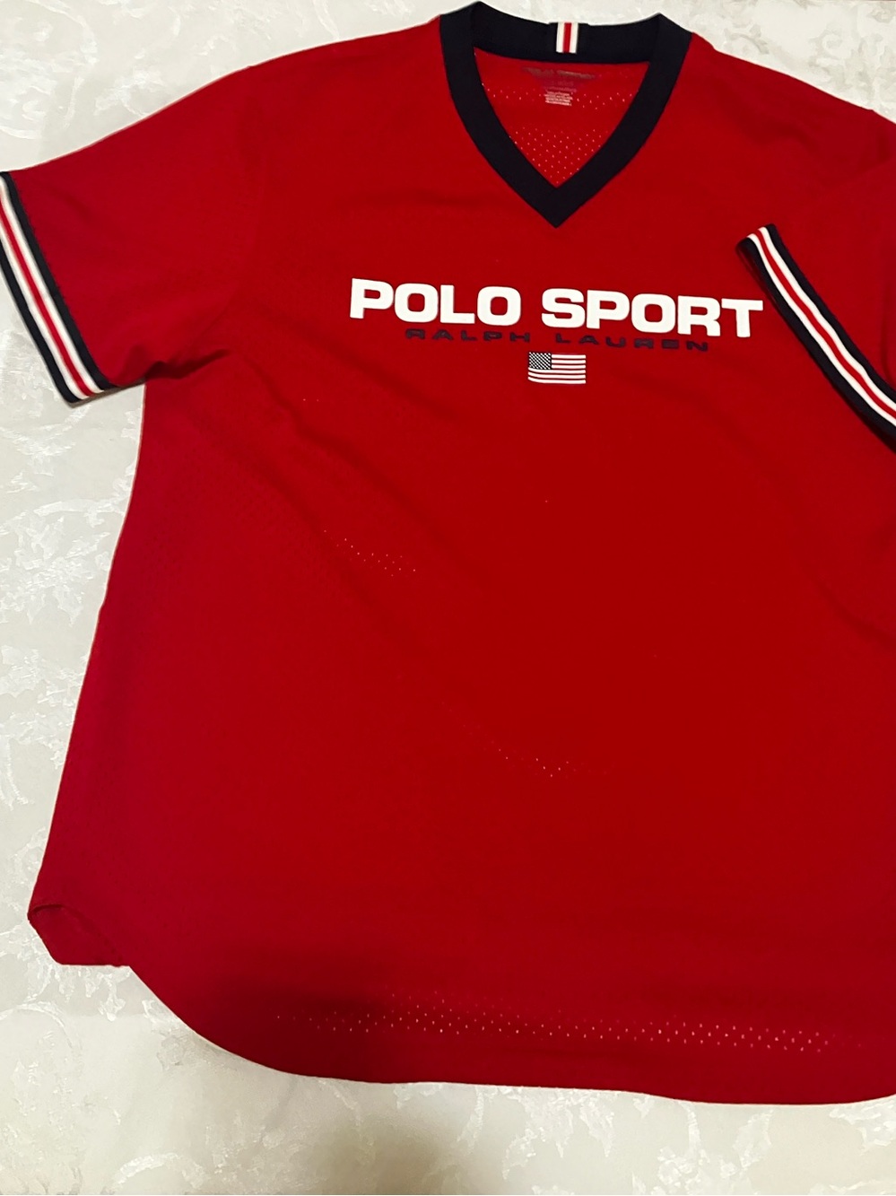 Polo Sport Ralph Lauren men’s Red V-Neck jersey